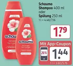 Rossmann Schauma Shampoo oder Spülung Angebot