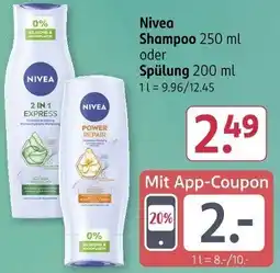 Rossmann Nivea Shampoo oder Spülung Angebot