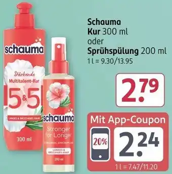 Rossmann Schauma Kur oder Sprühspülung Angebot