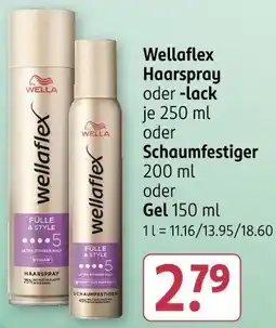 Rossmann Wellaflex Haarspray oder -lack oder Schaumfestiger oder Gel Angebot