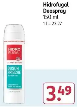 Rossmann Hidrofugal Deospray Angebot