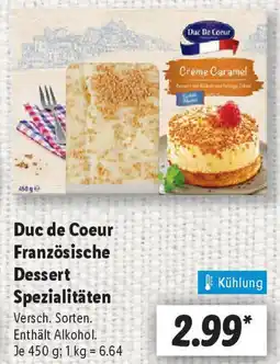 Lidl Duc de Coeur Französische Dessert Spezialitäten Angebot