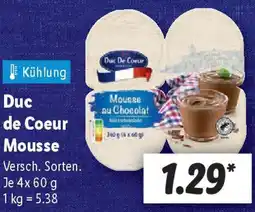 Lidl Duc de Coeur Mousse Angebot