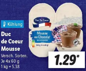 Lidl Duc de Coeur Mousse Angebot