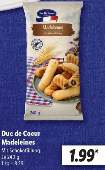 Lidl Duc de Coeur Madeleines Angebot