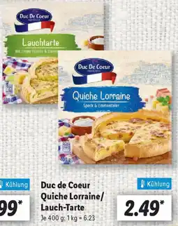 Lidl Duc de Coeur Quiche Lorraine/ Lauch-Tarte Angebot