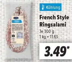 Lidl French Style Ringsalami Angebot