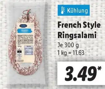 Lidl French Style Ringsalami Angebot