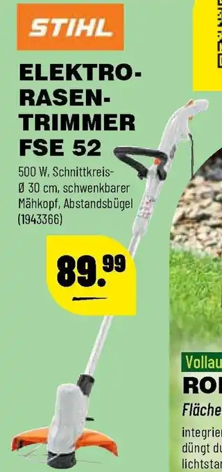 Leitermann Baumarkt Stihl Elektro Rasentrimmer FSE 52 Angebot