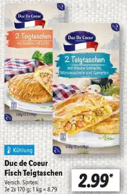 Lidl Duc de Coeur Fisch Teigtaschen Angebot