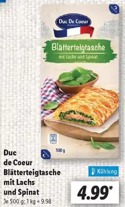Lidl Duc de Coeur Blätterteigtasche mit Lachs und Spinat Angebot