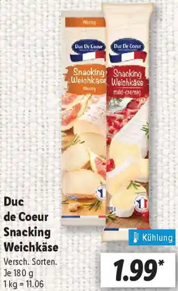 Lidl Duc de Coeur Snacking Weichkäse Angebot