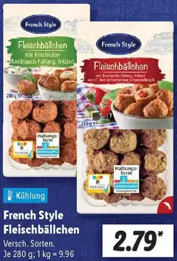 Lidl French Style Fleischbällchen Angebot