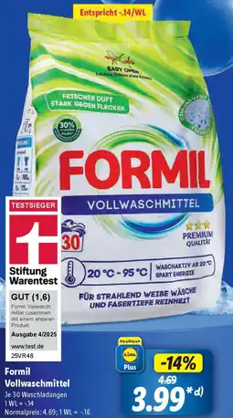 Lidl Formil Vollwaschmittel Angebot