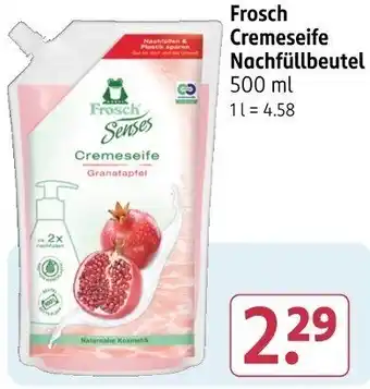 Rossmann Frosch Cremeseife Nachfüllbeutel Angebot