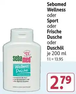 Rossmann Sebamed Wellness oder Sport oder Frische Dusche oder Duschöl Angebot