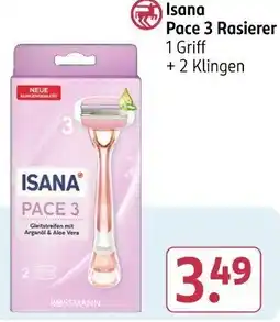 Rossmann Isana Pace 3 Rasierer Angebot