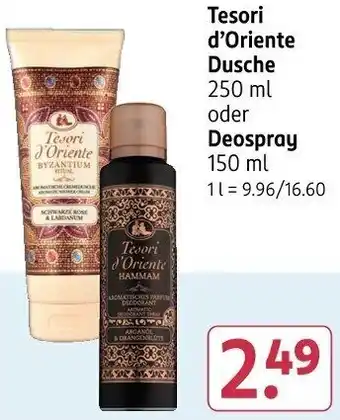 Rossmann Tesori d'Oriente Dusche oder Deospray Angebot