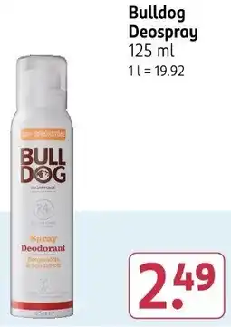 Rossmann Bulldog Deospray Angebot