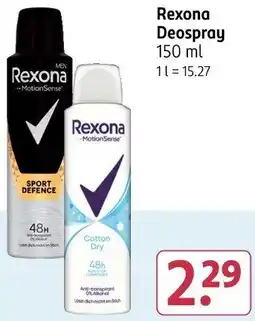 Rossmann Rexona Deospray Angebot
