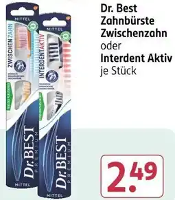 Rossmann Dr. Best Zahnbürste Zwischenzahn oder Interdent Aktiv Angebot