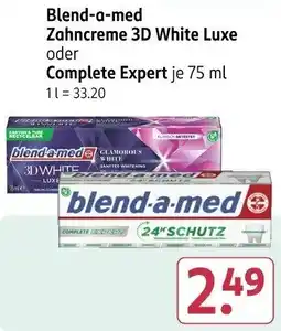 Rossmann Blend-a-med Zahncreme 3D White Luxe oder Complete Expert Angebot