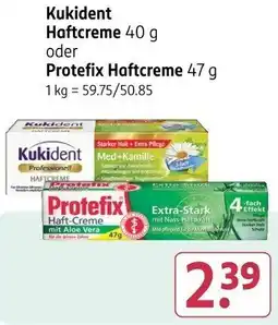 Rossmann Kukident Haftcreme oder Protefix Haftcreme Angebot