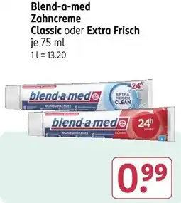 Rossmann Blend-a-med Zahncreme Classic oder Extra Frisch Angebot