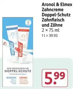 Rossmann Aronal & Elmex Zahncreme Doppel-Schutz Zahnfleisch und Zähne Angebot