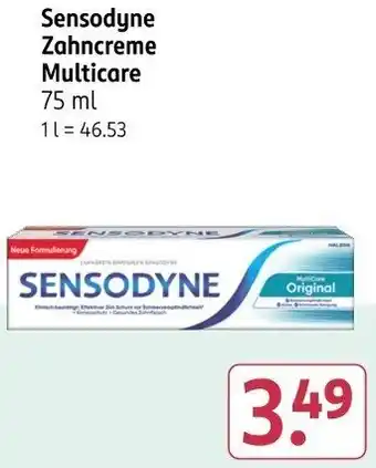Rossmann Sensodyne Zahncreme Multicare Angebot