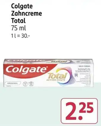 Rossmann Colgate Zahncreme Total Angebot