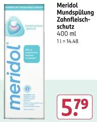 Rossmann Meridol Mundspülung Zahnfleischschutz Angebot