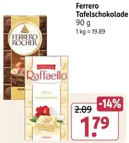 Rossmann Ferrero Tafelschokolade Angebot