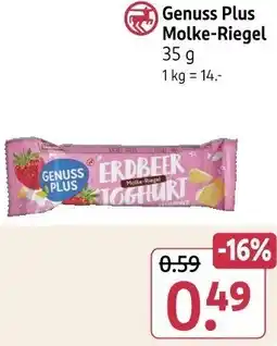 Rossmann Genuss Plus Molke-Riegel Angebot