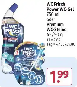Rossmann WC Frisch Power WC-Gel oder Premium WC-Steine Angebot