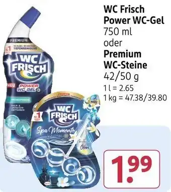 Rossmann WC Frisch Power WC-Gel oder Premium WC-Steine Angebot