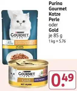 Rossmann Purina Gourmet Katze Perle oder Gold Angebot