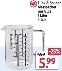 Rossmann Flink & Sauber Messbecher aus Glas Angebot
