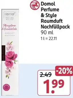 Rossmann Domol Perfume & Style Raumduft Nachfüllpack Angebot