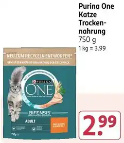 Rossmann Purina One Katze Trockennahrung Angebot