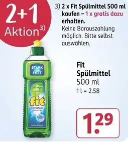 Rossmann Fit Spülmittel Angebot