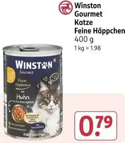 Rossmann Winston Gourmet Katze Feine Häppchen Angebot