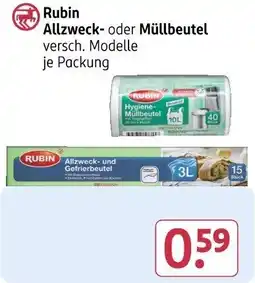 Rossmann Rubin Allzweck- oder Müllbeutel Angebot