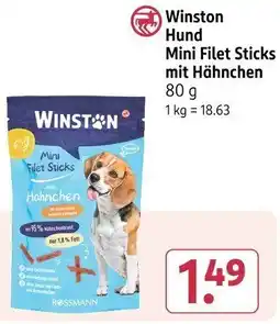 Rossmann Winston Hund Mini Filet Sticks mit Hähnchen Angebot