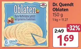 Rossmann Dr. Quendt Oblaten Angebot