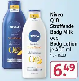 Rossmann Nivea Q10 Straffende Body Milk oder Body Lotion Angebot