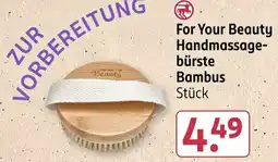 Rossmann For Your Beauty Handmassagebürste Bambus Angebot