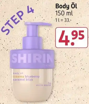 Rossmann SHIRIN Body Öl Angebot