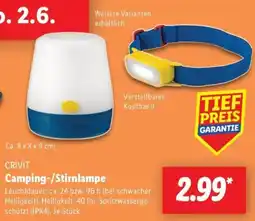 Lidl CRIVIT Camping-/Stirnlampe Angebot