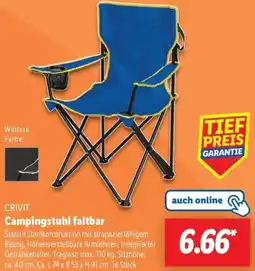 Lidl CRIVIT Campingstuhl faltbar Angebot